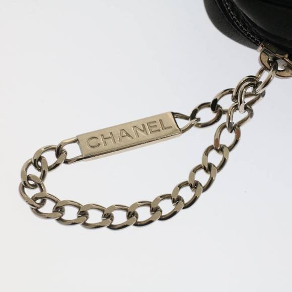 CHANEL Cambon Line COCO Mark Accessory Case Leather Black CC Auth bs7667 - Picture 7 of 16